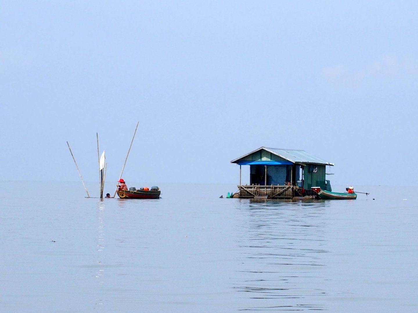Maison flottante du lac Tonle Sap Cambodge